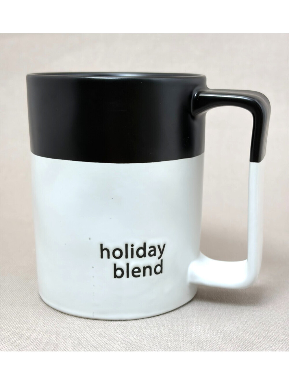 Santa Barbara Design Studio Holiday Blend Mug Black White Modern Ceramic 4.5"